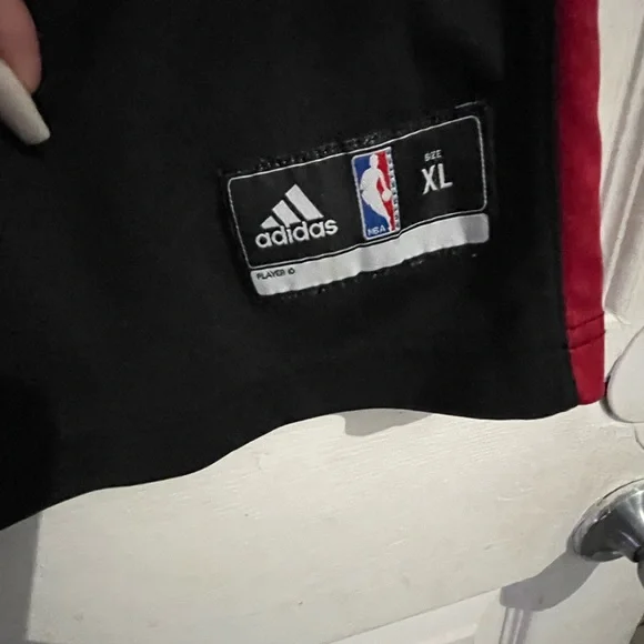 Adidas Miami Black and Red Basketball Jersey - Picture 3 of 3